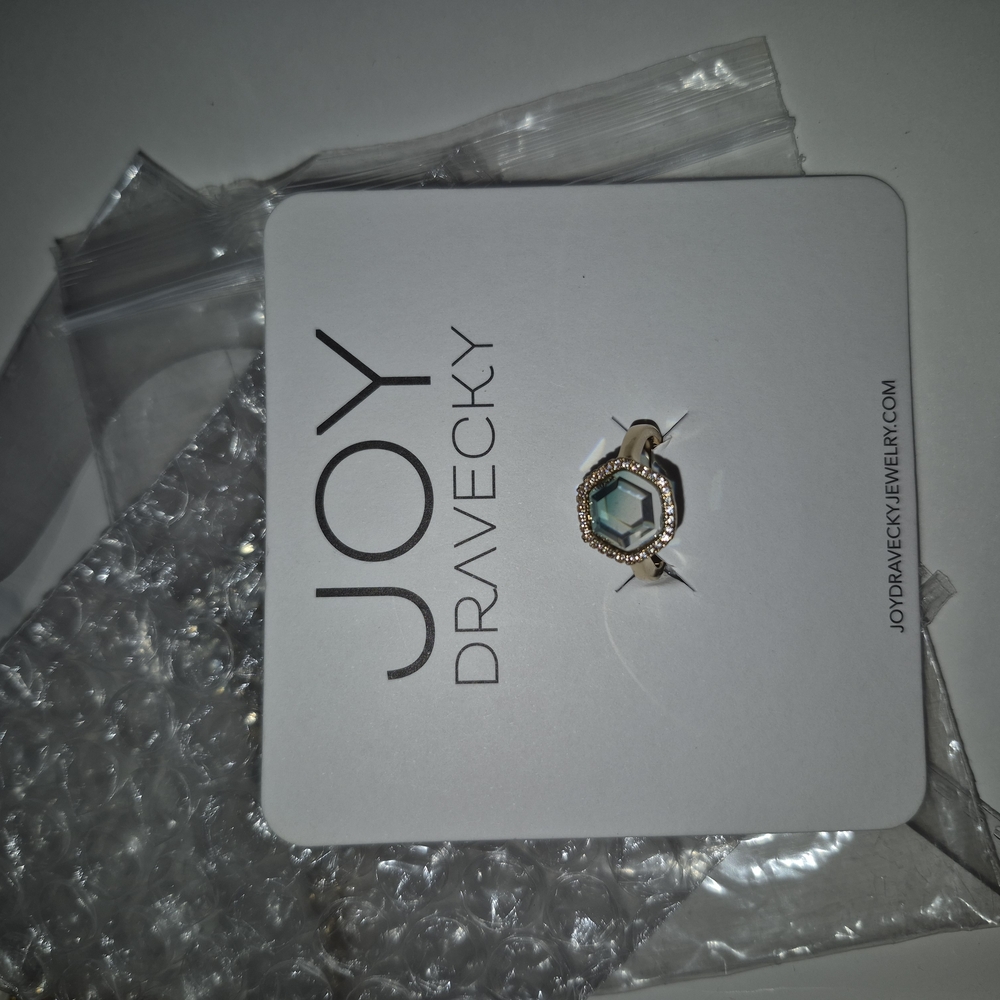 Gold and Blue Hexagon Ring